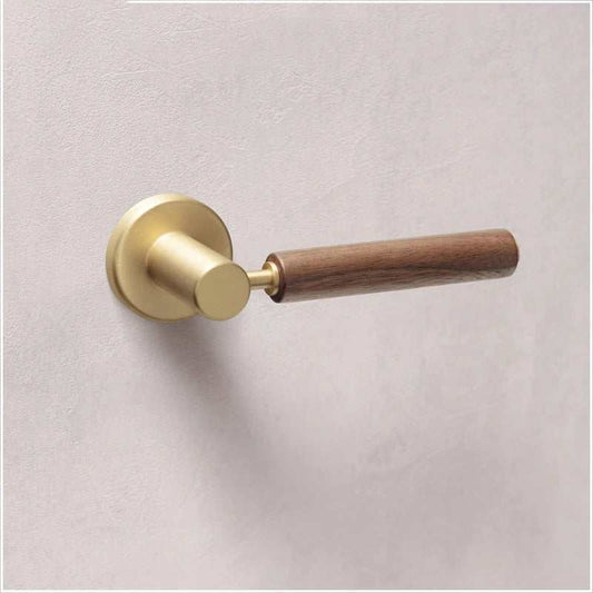 Premium Wood Brass Lockset