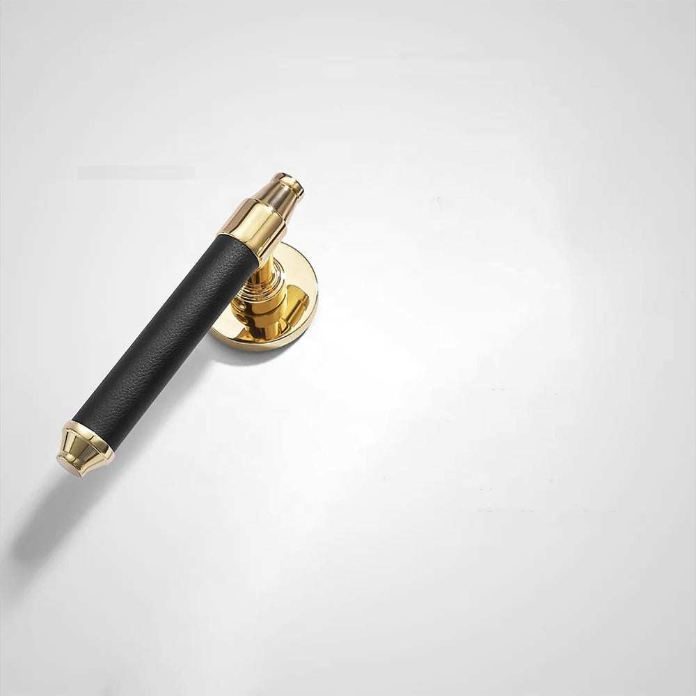 Modern door lock premium leather -E--Z-0090-R1