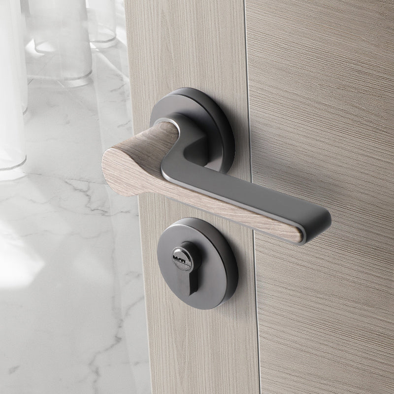 Elegant Wood finish modern Lock set