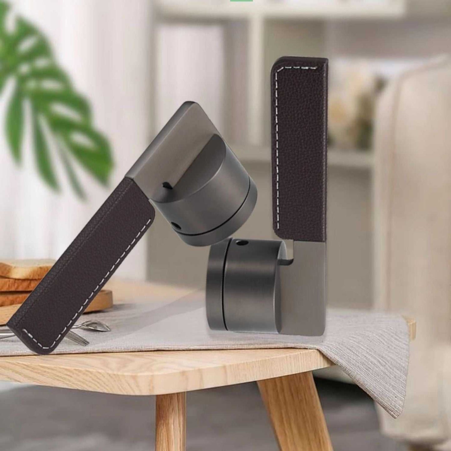 Leather Handle Luxury Door Lock | Secure & Stylish - E-Z-0045 B