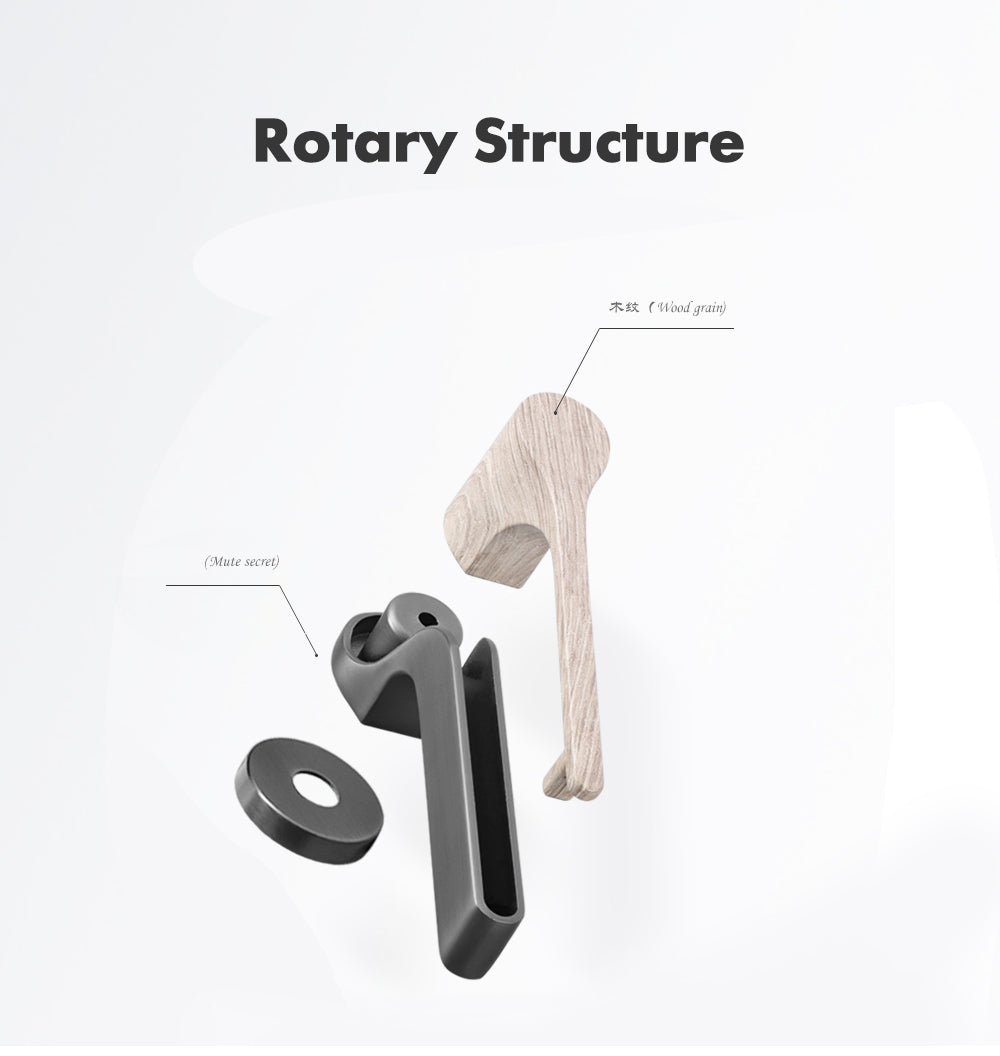 Elegant Wood finish modern Lock set
