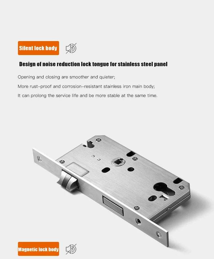 Complete Villa Anti theft Door Lock System 9811XLWooden Handle EZ-0020 R1- Complete Door lock handle set-D08