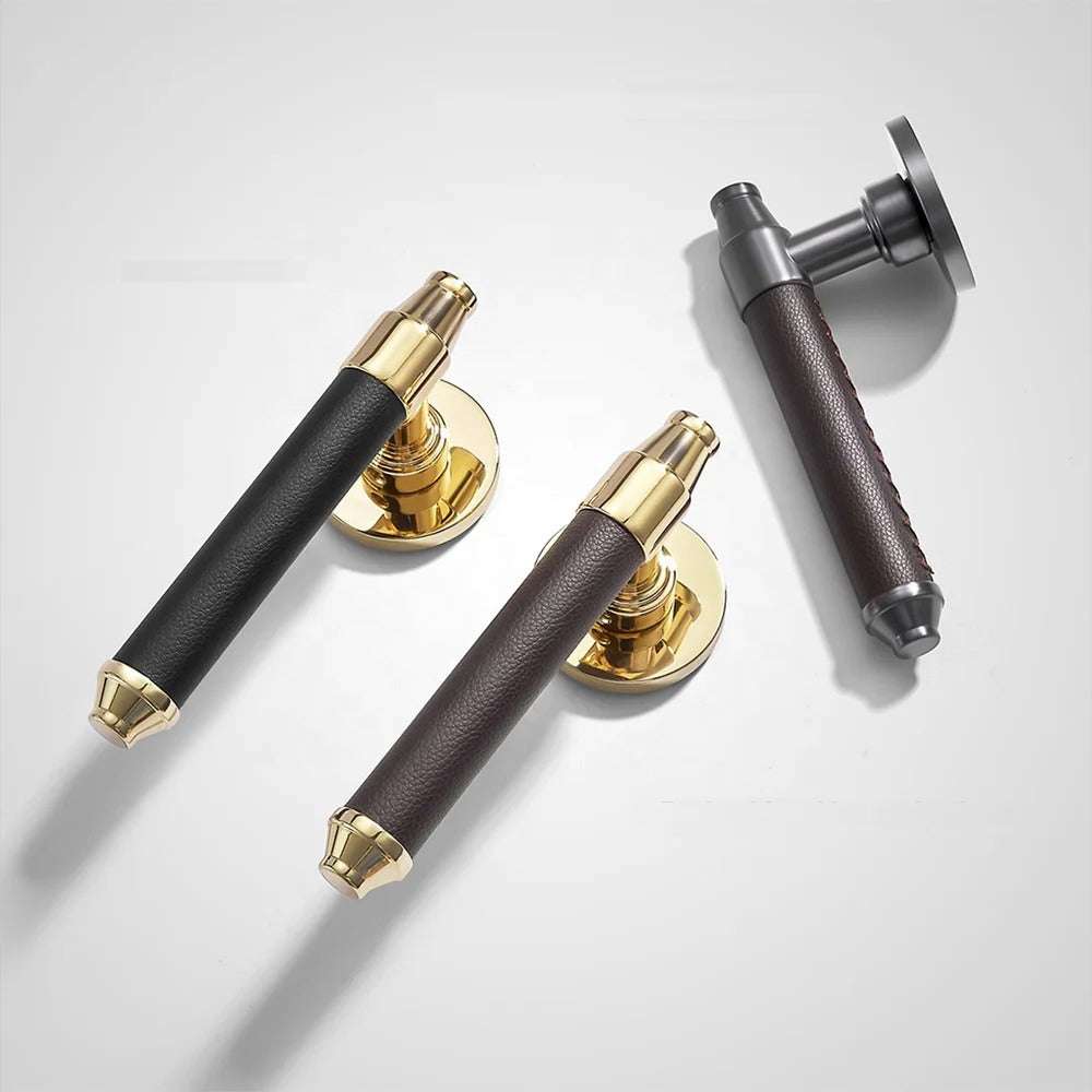 Modern door lock premium leather -E--Z-0090-R1