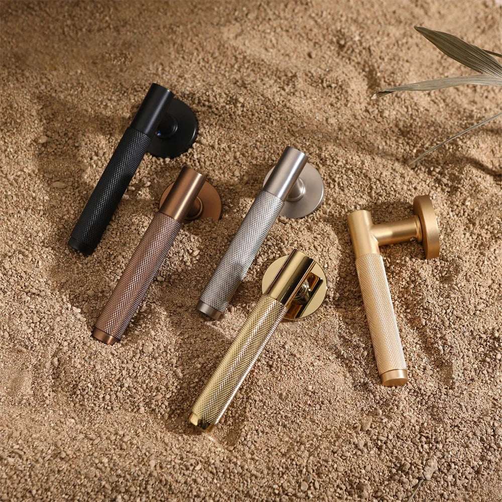 Knurled Grip Metal Door Lock E-Z-0036-R1