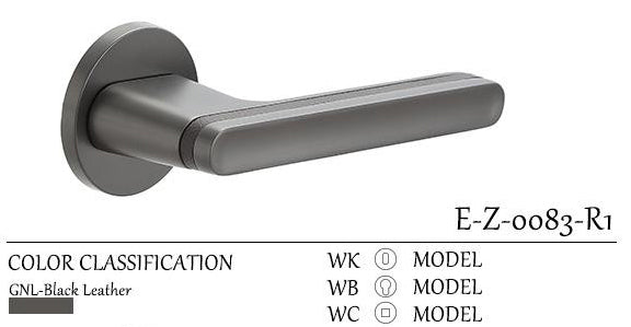 Complete Door Lock Set With Premium Leather Accent E-Z-0083-R1